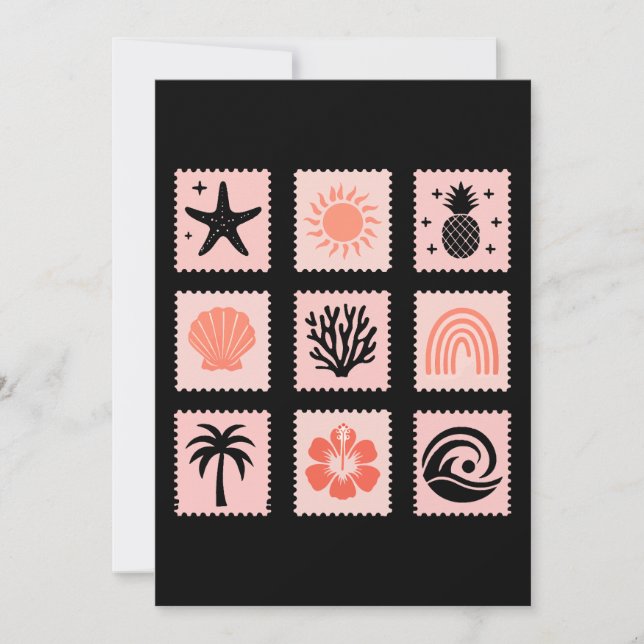 Invitation Collage des timbres de nature (Devant)