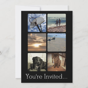 Invitation Collage d'images multiphoto personnalisées
