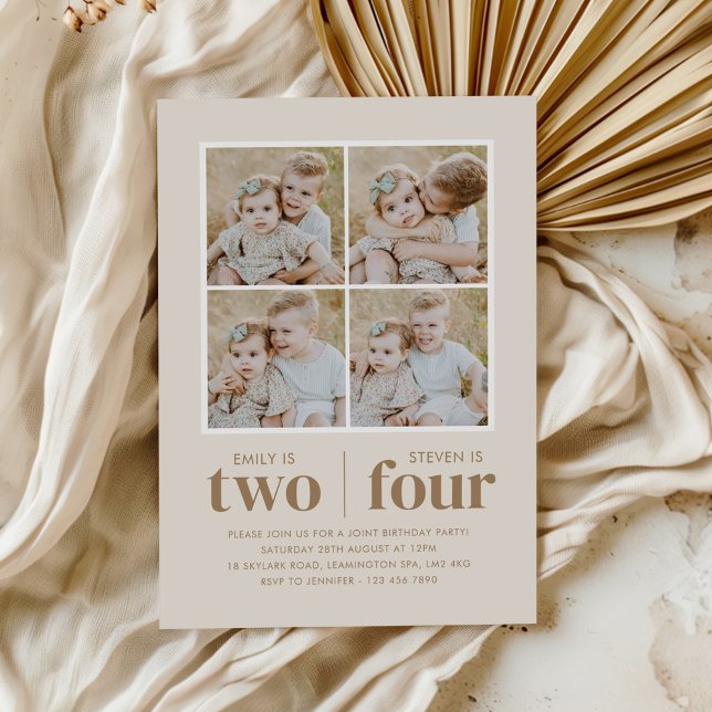 Invitation Collage photo Anniversaire conjoint (Créateur téléchargé)