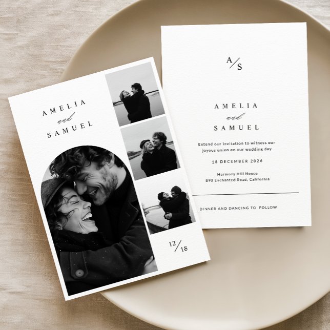 Invitation Collage photo élégant contemporain (Créateur téléchargé)