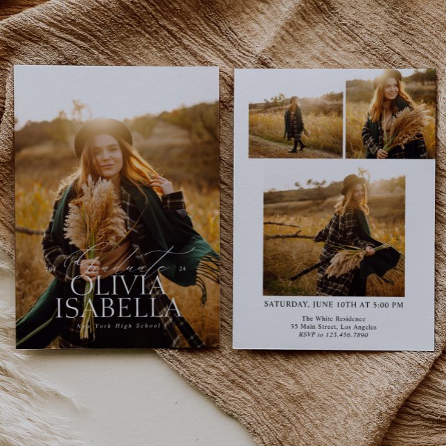 Invitation Collage photo minimaliste moderne classique (Créateur téléchargé)