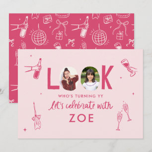 Invitation Collage photo moderne amusant à la main Anniversai