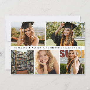 Invitation Collage Photo Moderne Diplômé Promotion 2026