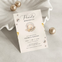 Collation de perles et de prosecco sur le thème de