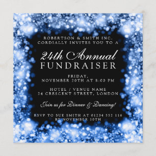 Invitation Collecte de fonds de l'entreprise Gala Party Blue