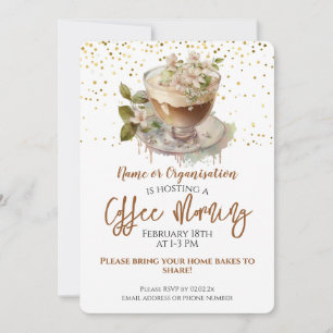 Invitation Collecte de fonds du matin du café floral
