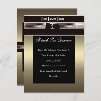 Invitation collecte de fonds Formal Black Cravate