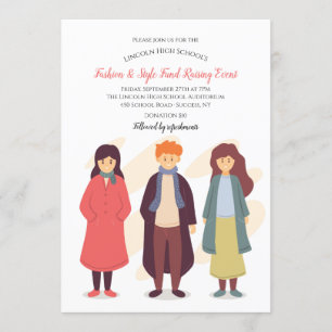 Invitation Collecte de fonds pour le défilé de mode scolaire