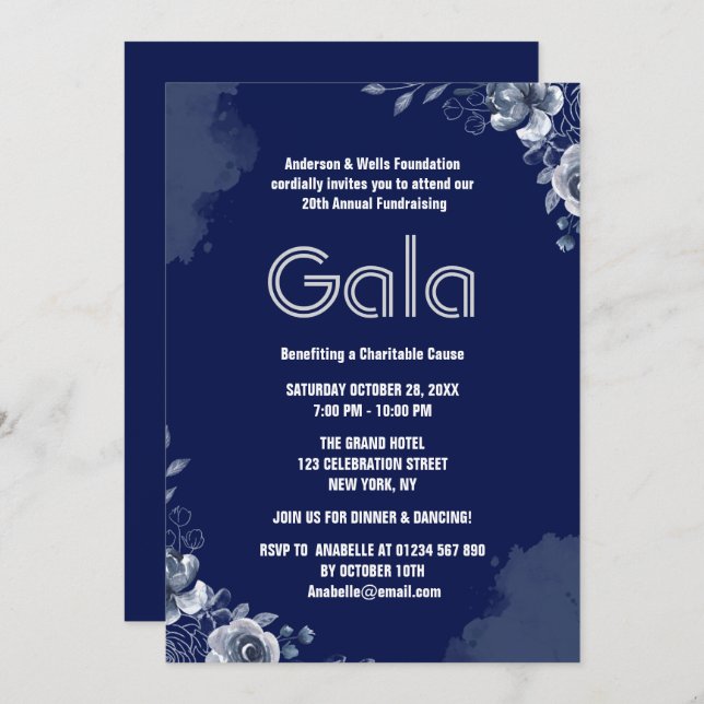 Invitation Collecte de fonds pour le gala officiel de la Mari (Devant / Derrière)