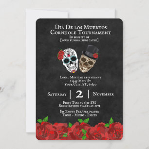 Invitation Collecte de fonds pour le tournoi Cornhole Skulls