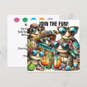 Invitation Collecte de tortues amusantes