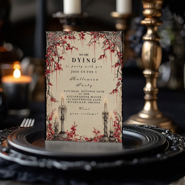 Invitation Collecte d'Halloween aux chandelles (Créateur téléchargé)