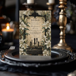 Invitation Collecte gothique à la bougie de café hantée