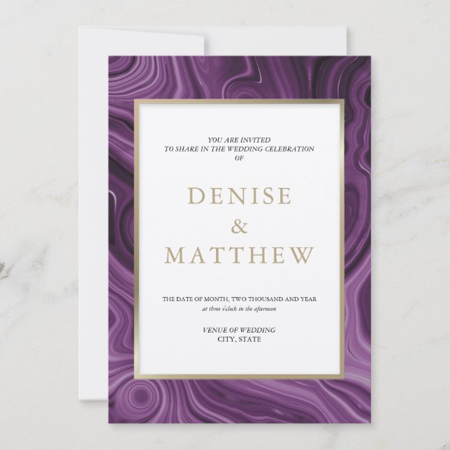 Invitation Collection Agate Dalia Violet (Devant)