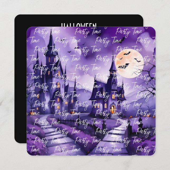 Invitation Collection d'automne Citrouille populaire Hallowee (Devant / Derrière)