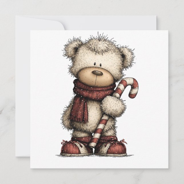 Invitation Collection de Cliparts de Noël | Ours en peluche  (Devant)