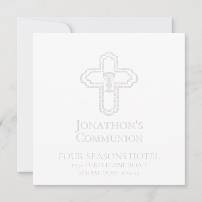 Invitation Collection de communion croisée personnalisée pour (Devant)