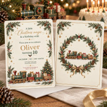 Collection de fête d'anniversaire de train de Noël