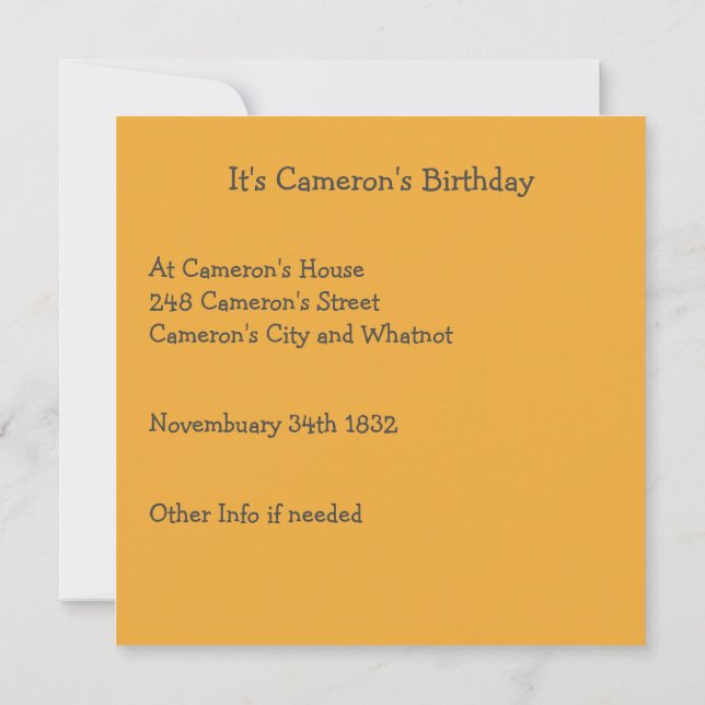 Invitation Collection de fleur Whimsical enfant de coupe-beur (Dos)