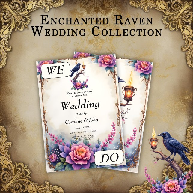Invitation Collection de mariage Enchanted Raven Wedding  (Créateur téléchargé)