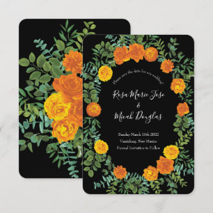 Invitation Collection de mariage gothique Halloween noir et o