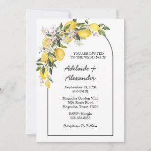 Invitation Collection de mariage Méditerranéen Citron Citrus