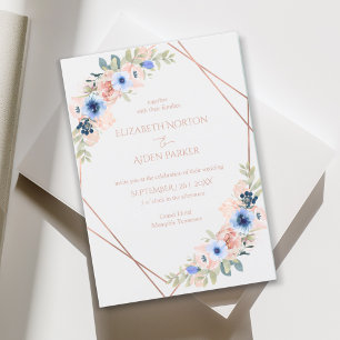 Invitation Collection de mariage Peach Blue
