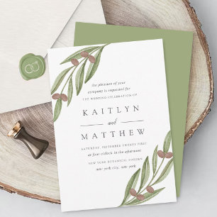 Invitation Collection de Mariages de Branches d'Olivier