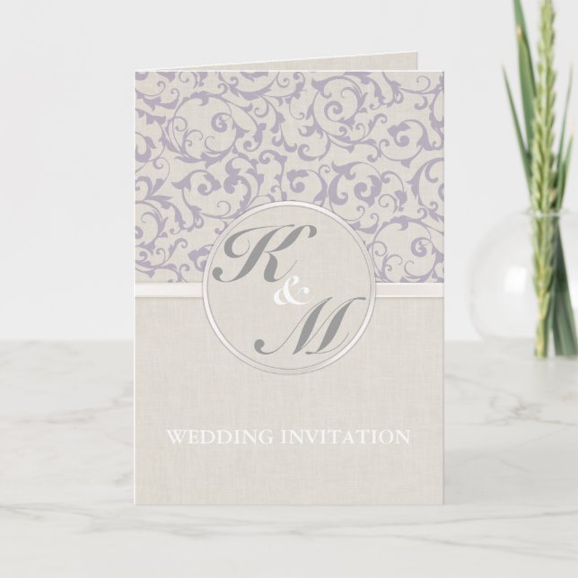 Invitation Collection de Mariages de lavande SmartElegance (Devant)