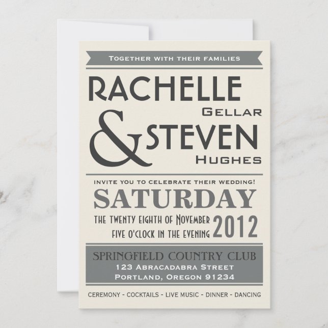 Invitation Collection de Mariages de panneau publicitaire (Devant)