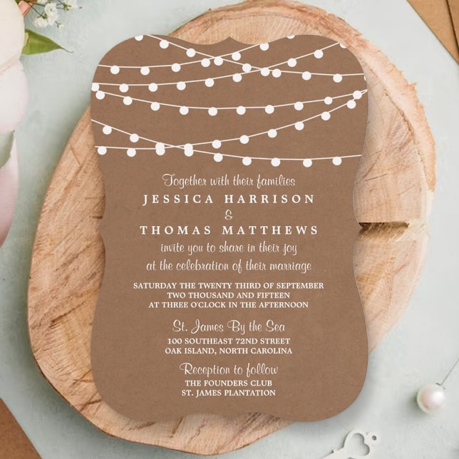 Invitation Collection de Mariages Rustic Kraft (Créateur téléchargé)