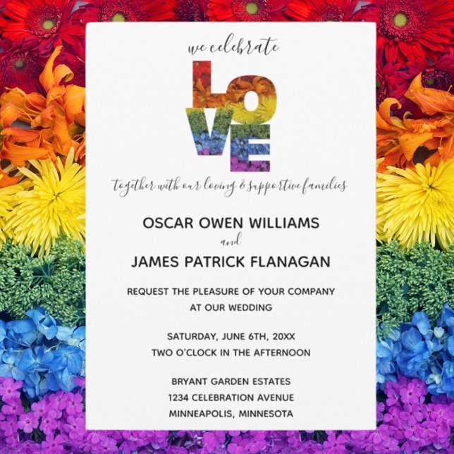 Invitation Collection d'invitations de mariage homosexuel LOV (Créateur téléchargé)