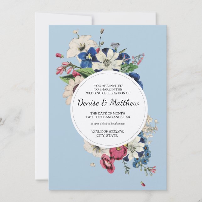 Invitation Collection Éternelle en Bleu d'Omphalodes (Devant)