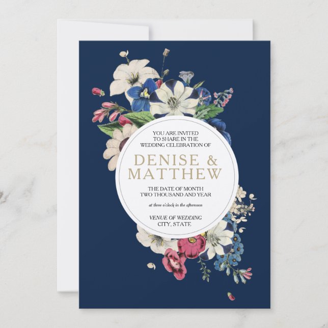 Invitation Collection éternelle en bleu nuit polaire (Devant)