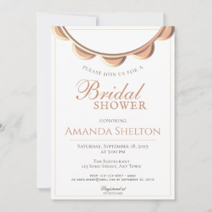 Invitation Collier Élégant de Pêche Mariage Blanc