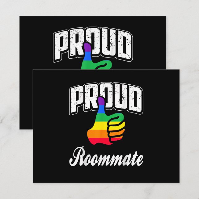 Invitation  Colocataire Fierté Gay (Devant / Derrière)