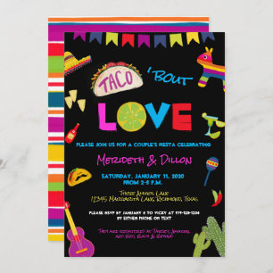 Invitation Coloful Taco Bout Love Fiesta Couples Douche
