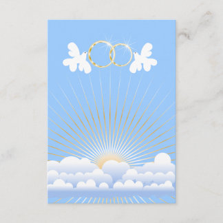 Invitation Colombes avec l'invitation de coutume d'anneaux de