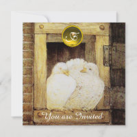 COLOMBES BLANCHES DANS FÊTE DE MARIAGE JAUNE MARRO