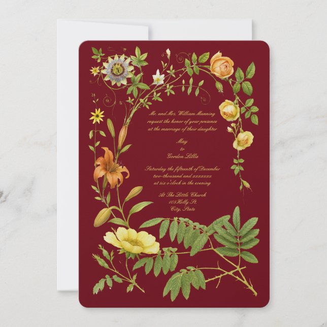 Invitation Color Wildflowers Border (Devant)
