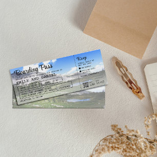 Invitation Colorado Destination Boarding Pass Mariage