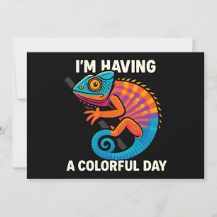 Invitation Coloré Chameleon Lizard Vie Rainbow Reptile