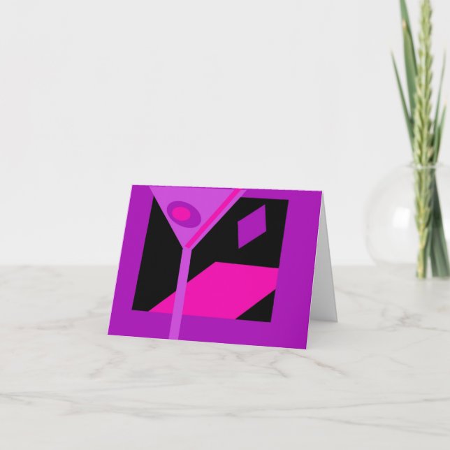 Invitation coloré de cocktail de Martini (Devant)