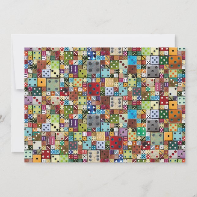 Invitation coloré Dice Bunco (Devant)