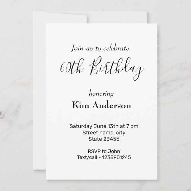 Invitation Coloré minimal ajouter votre nom d'image de texte (Devant)