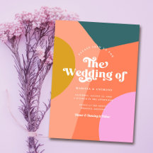 Coloré Moderne Mariage QR Code Retour