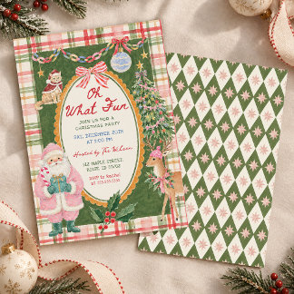 Invitation Coloré Oh Quelle Amusement Noël Fête de Noël