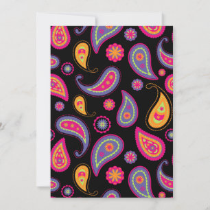 Invitation Coloré Paisley sans couture Motif