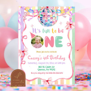 Invitation Coloré pastel fantaisie amusant pour être un anniv