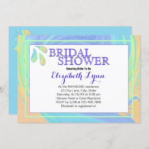 Invitation Coloré Pastel Splash Paint Swirl Modèle